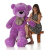 Cuddles Gigantic Lavender Purple Plush Teddy Bear 4.5 Ft