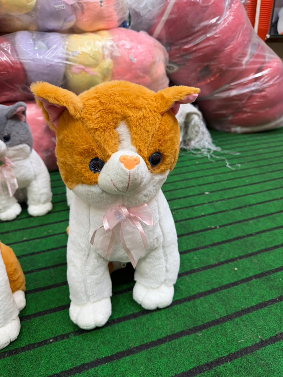 Cat Animal Plush Brownish Large 45 cm - Lahore Toy Box