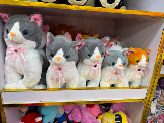Cat Animal Plush Gray Family - Lahore Toy Box