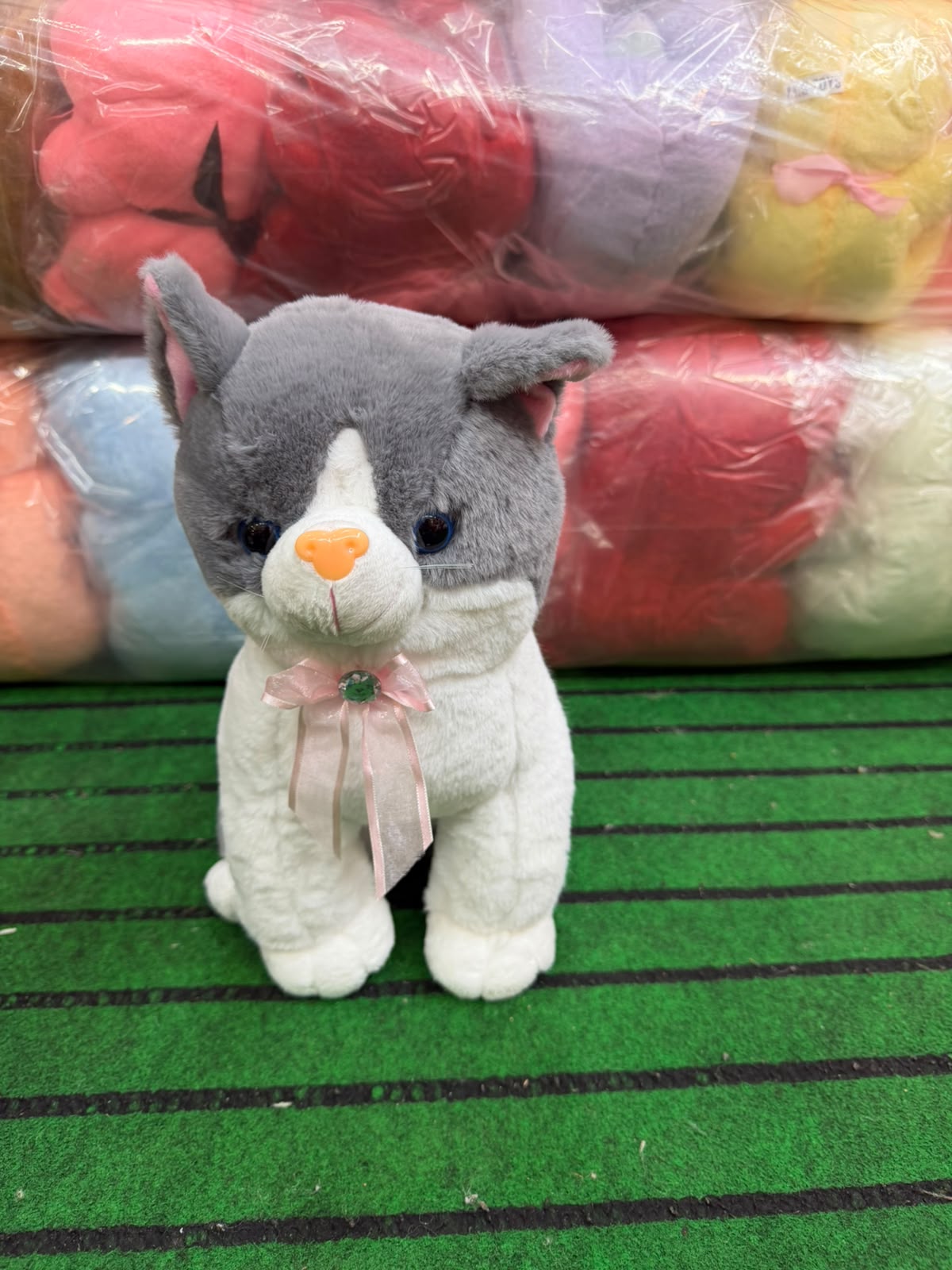 Cat Animal Plush Gray Medium 35 cm