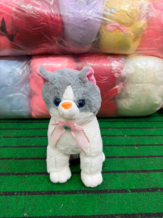 Cat Animal Plush Gray Small 25 cm