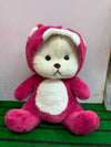 Kawai Lina Red Flower Hoodie Teddy 45cm