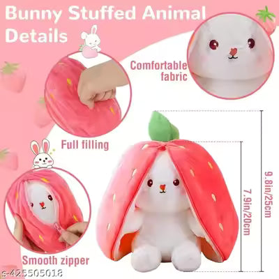 Strawberry Zip Rabbit Stuff Toy Size 10 Inches