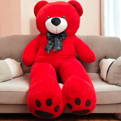 Giant 5ft Red Teddy Bear – with Premium Imported Fur