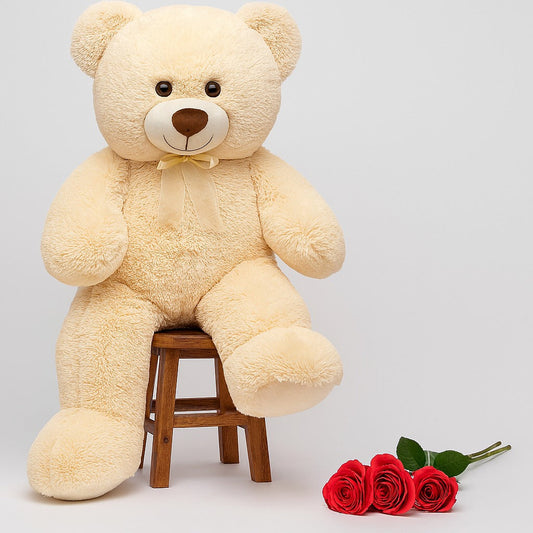 3ft Giant Teddy Bear Stuffed Animal Plush Bear Safe & Soft Cuddly Toy Kids