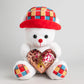 18 Inch Teddy Bear with Cap & Sequin Heart – Imported Soft Dolls for Girls | Lahore Toy Box