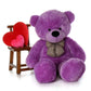 Cuddles Gigantic Lavender Purple Plush Teddy Bear 4.5 Ft