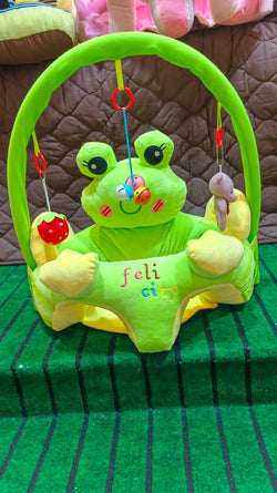 Baby Bear Seat With Toys - Green Baby Floor Seat
