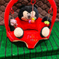Baby Cartoon Seat With Toys - Red Baby Floor Seat - Lahore Toy Box