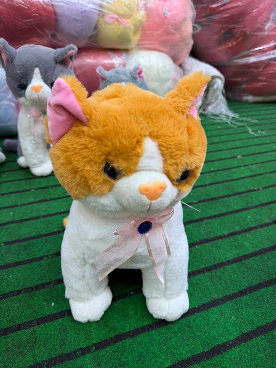 Cat Animal Plush Brownish Large 45 cm - Lahore Toy Box