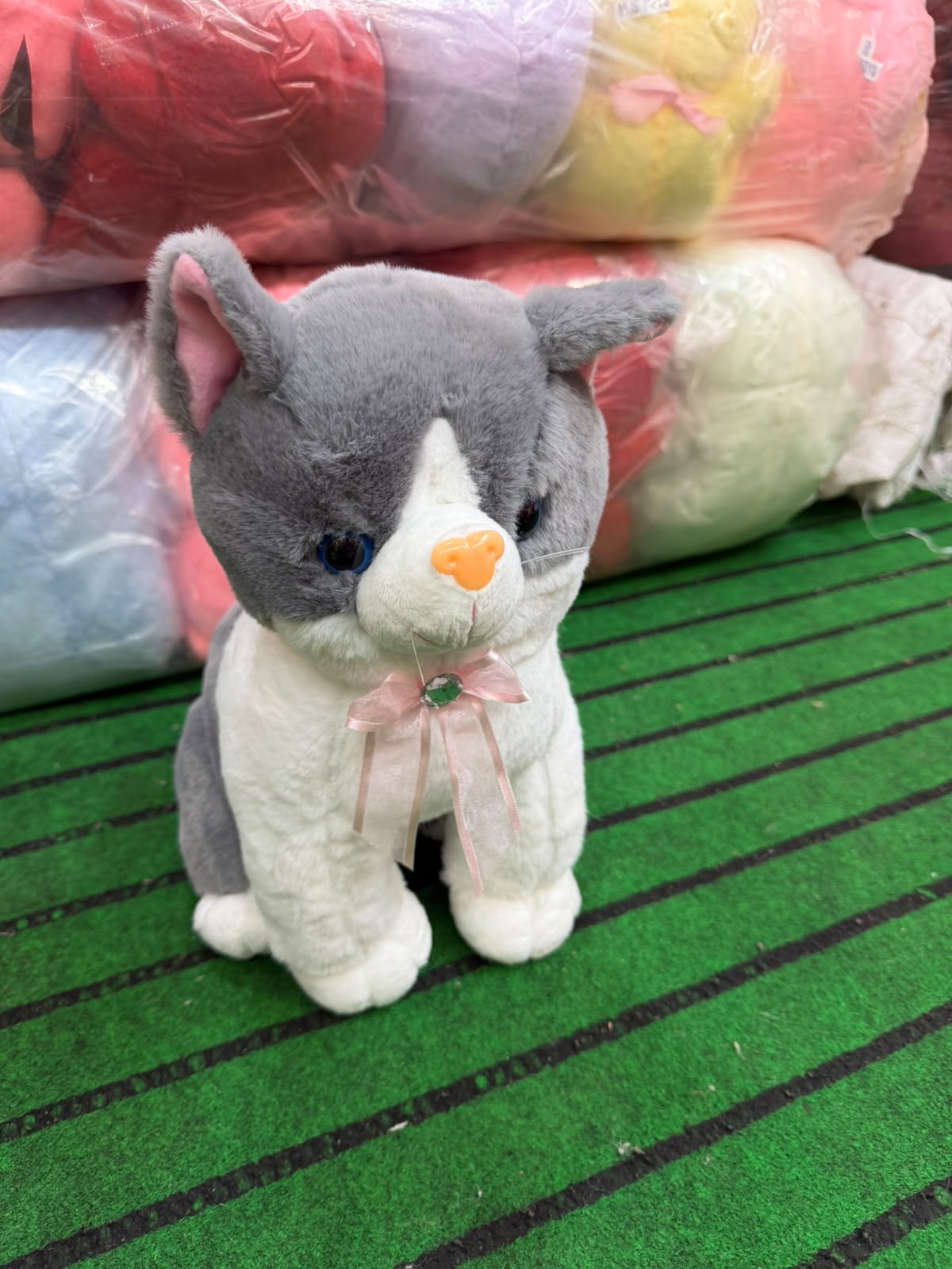 Cat Animal Plush Gray Medium 35 cm
