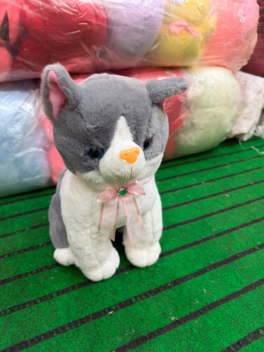 Cat Animal Plush Gray Medium 35 cm
