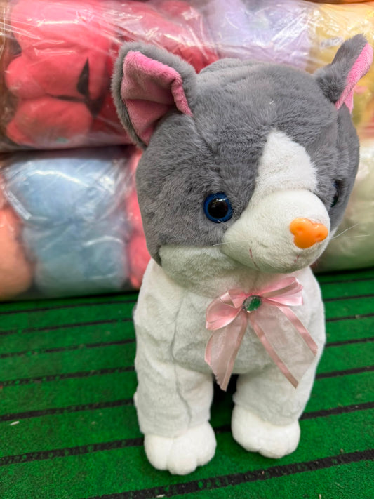 Cat Animal Plush Gray Large 45 cm