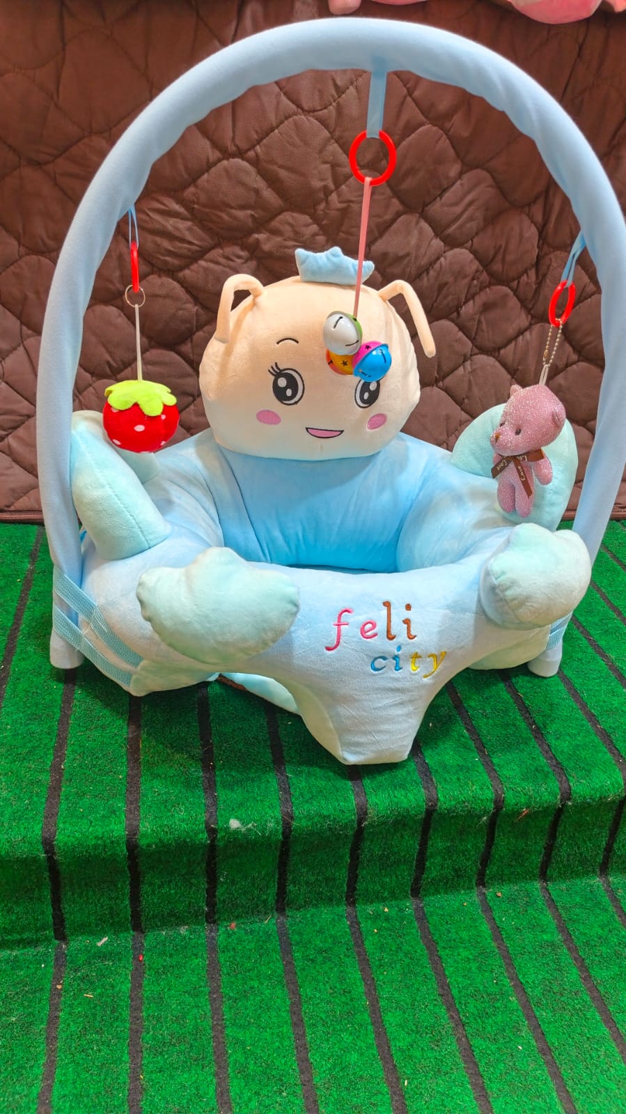 Felicity Baby Support Sit-Up Chair with Toy Arch - Light Blue