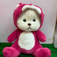 Kawai Lina Red Flower Hoodie Teddy 45cm