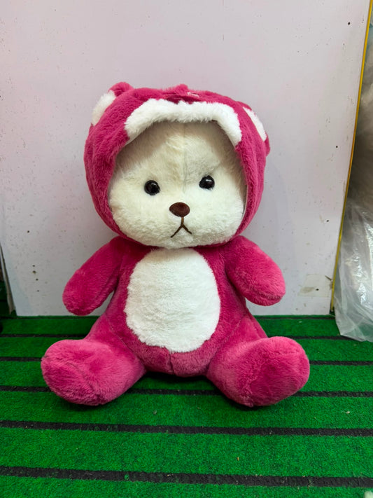 Kawai Lina Red Flower Hoodie Teddy 45cm