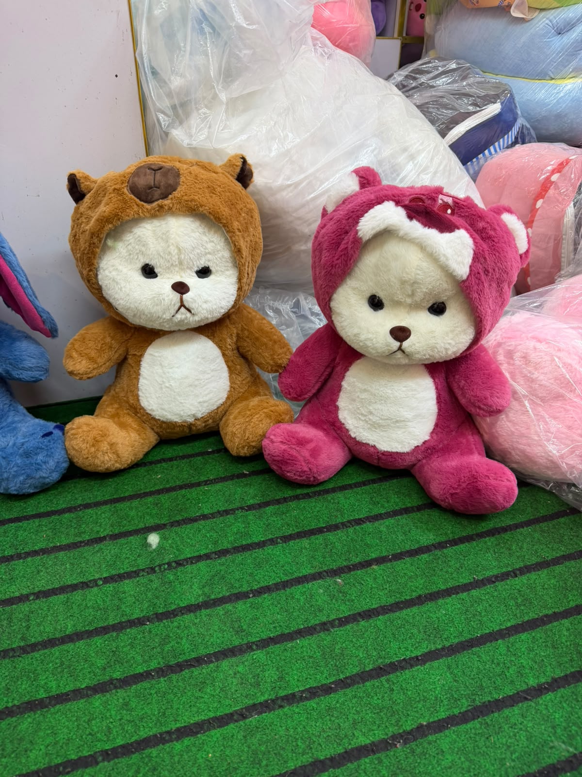 Kawai Lina Red Flower Hoodie Teddy 45cm