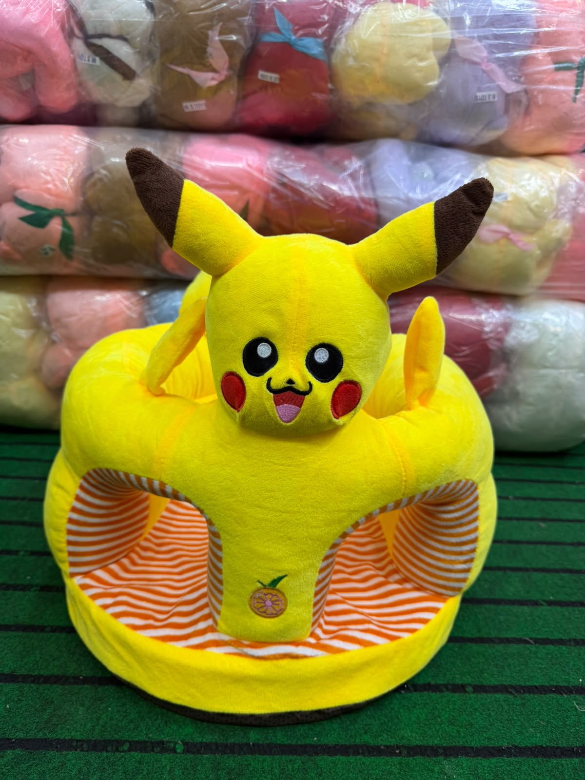 Pikachu Baby Sofa Seat – Comfy Yellow Floor Chair for Toddlers