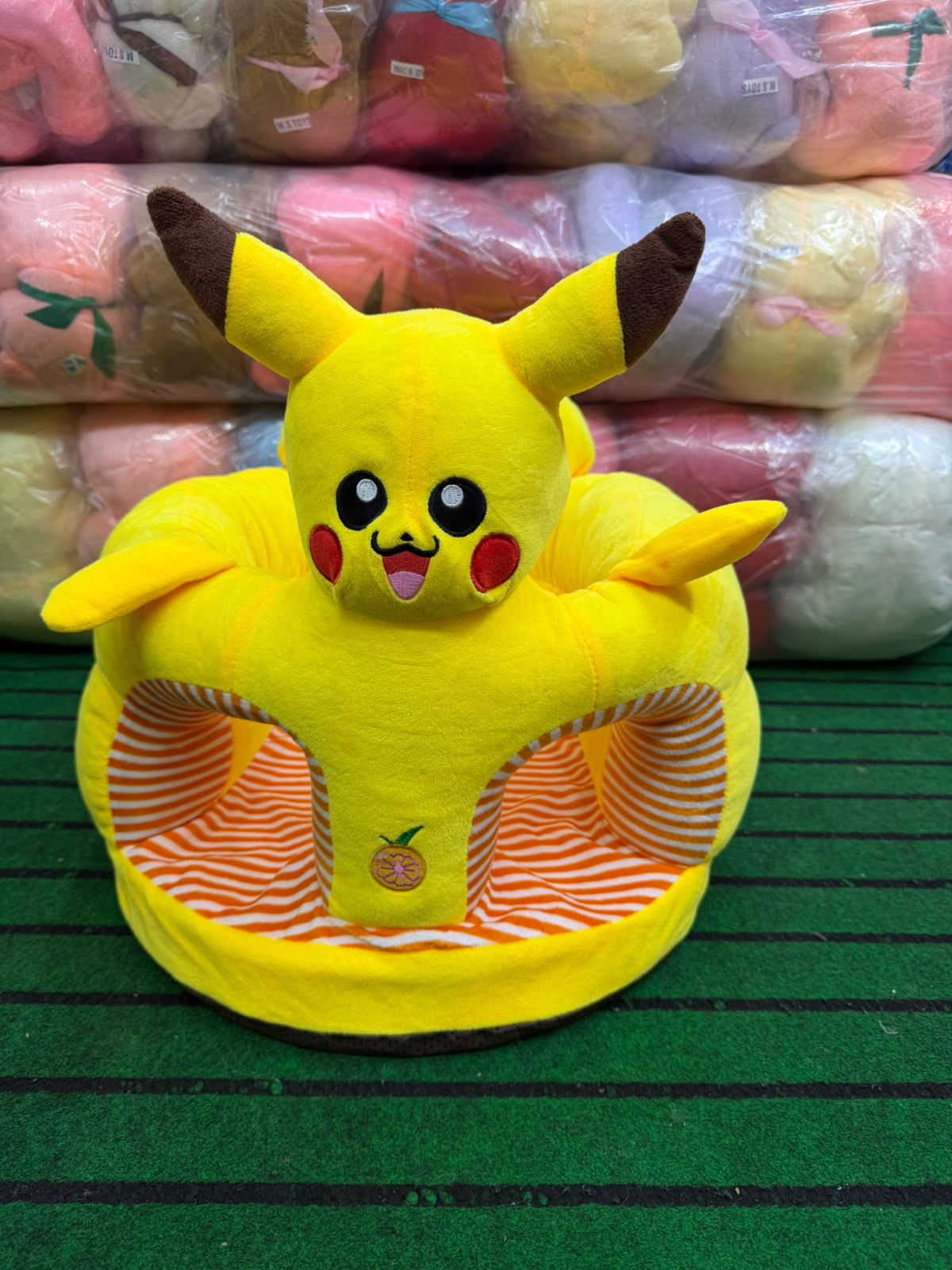 Pikachu Baby Sofa Seat – Comfy Yellow Floor Chair for Toddlers