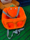 Portable Baby Orange Dining Chair Cartoon & Multifunctional Baby Car Seat - Lahore Toy Box