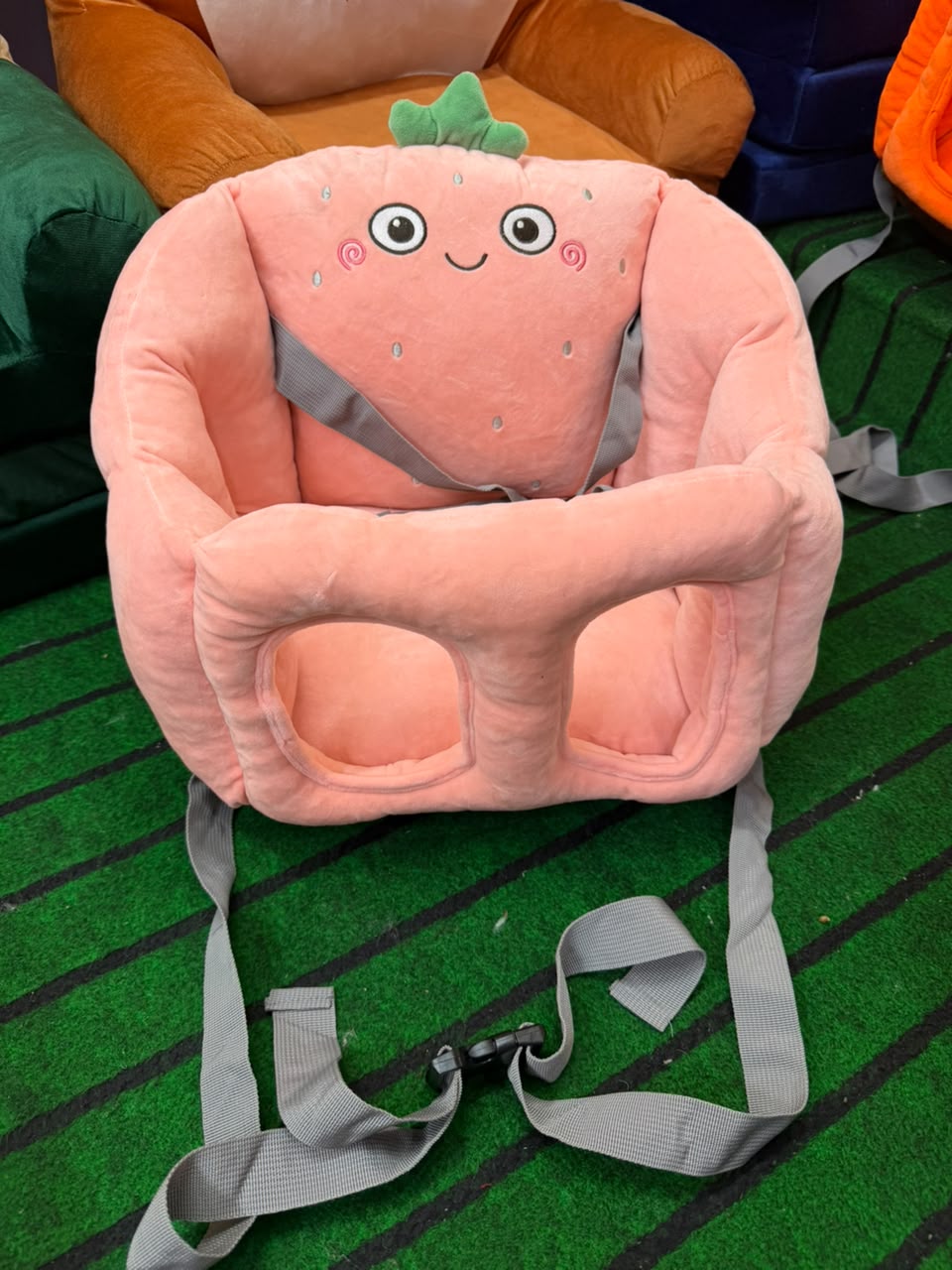Portable Baby Pink Dining Chair Cartoon & Multifunctional Baby Car Seat