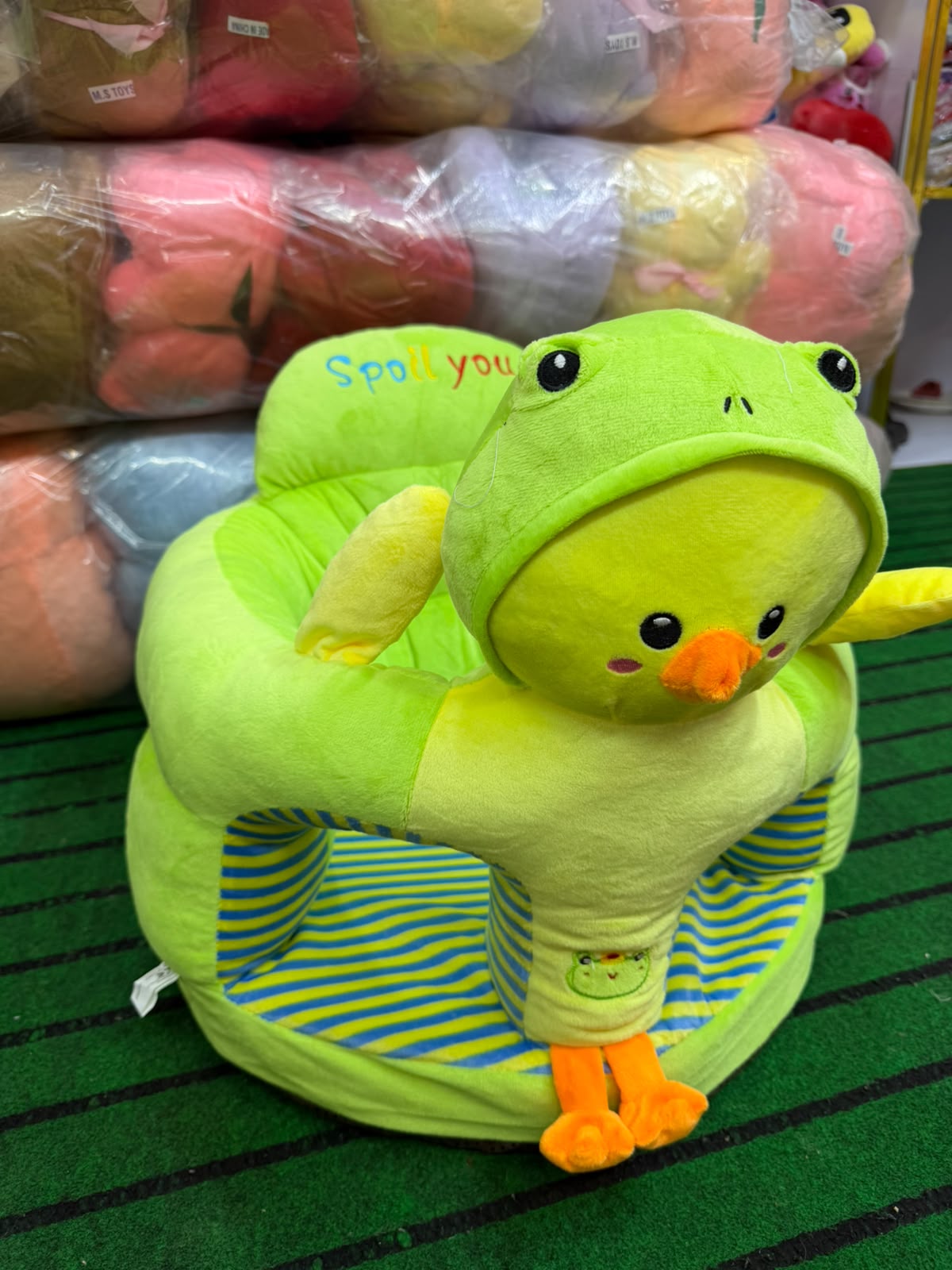 Stuffeez Premium Green Duck Baby Sofa & Seat