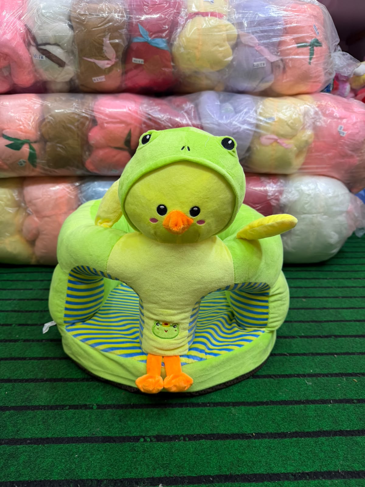 Stuffeez Premium Green Duck Baby Sofa & Seat