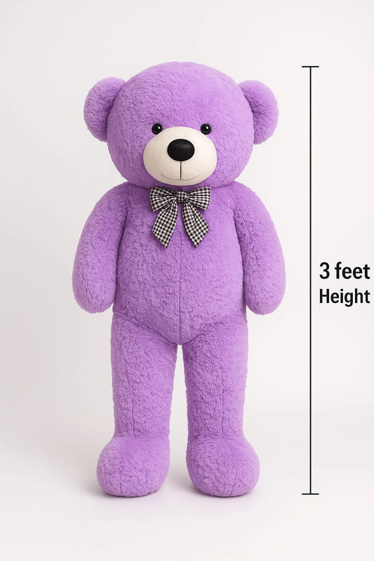 Imported 3 Feet Purple Teddy Bear – Soft Plush Gift Toy for Kids & Girls