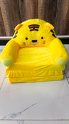 Tiger Plush Baby Sofa Cum Bed – Yellow - Lahore Toy Box
