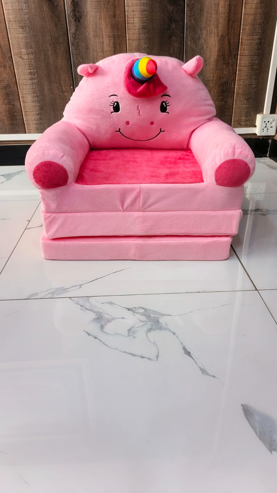 Unicorn Kids Sofa Cum Bed – Pink - Lahore Toy Box