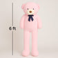 6 Ft Giant Pink Teddy Bear – Imported Quality Soft Fur | Big Size Stuffed Toy for Kids
