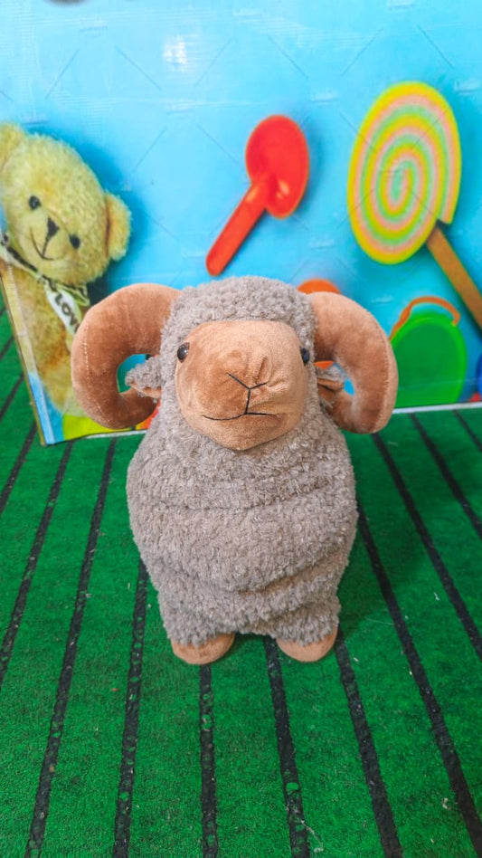 Wooly – The Brownish Fluffy Sheep Plush 40cm Soft Toy - Lahore Toy Box